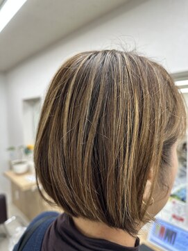 松本平太郎美容室 吉祥寺本店 iNOAカラー×ハイライト×ベージュ/30代40代50代60代
