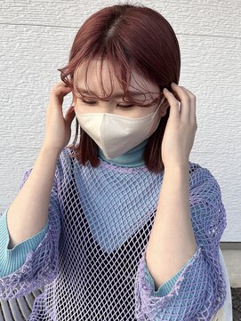 ビーストバイブランカ 刈谷三河安城(BEEst by BLANCA) レッドブラウン×切りっぱなしボブ