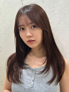 ロンドプランタン 恵比寿(Lond Printemps) レイヤーカット ロングレイヤーカット オレンジブラウンカラー