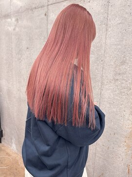 ガーデン 渋谷(GARDEN) ピンクカラー　ハイトーン　ぱつっとロング