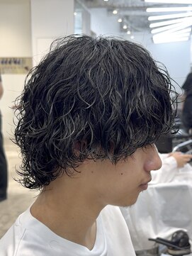 フィフスパーク(fifth PARK) シャドウパーマメンズマッシュウルフカット波巻きスパイラル渋谷