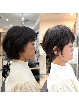 メモリーズ 銀座(Memories) 30代40代50代白髪ぼかし丸みショートくびれショート