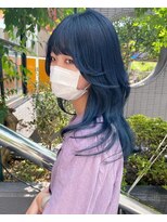 ロワンバイアルティナ 横須賀中央店(Rowan by artina) ダークブルー/ハッシュカット/顔周りカット