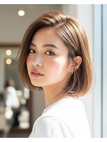 ラディシュ さがみ野(RADISH) 40代50代メテオ髪質改善カラー白髪ぼかし大人美人夏ショートボブ