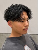 ラスト(LUAST)&nbsp;シャドウパーマメンズテテ風ゆるめパーマ韓国ヘア波巻きツイスト