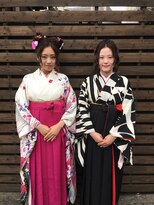 ハナココ 水戸店(hana Coco) お友達と一緒に袴着付けヘアセット♪ 袴 卒業式 着物 水戸大工町