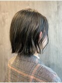 ダークグレージュミニボブ