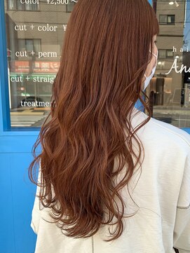 アンジェリカ 布施店(ANGELICA) 【ANGELICA祖田】垢抜け感抜群！アプリコットオレンジ