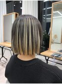 インナーカラー　イエローベージュ