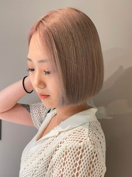 ベレーザ 渋谷(BELEZA) ba1688プラチナカラーホワイトミルクティーコリアンスタイルボブ