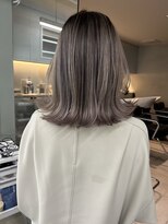 サイン 表参道(SIGN)&nbsp;★韓国ヘアーグレーベージュレイヤーロング前髪パーマ黒髪