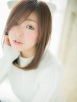 クオーレ ヘア アンジュ 水戸店(CUORE HAIR ange)&nbsp;水戸/イルミナカラー/シルキーベージュ/斜めバングc