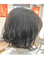 カットハウス はさみの部屋&nbsp;ショートボブ/ミニボブ/デジパ/アッシュグレージュ/前髪あり