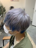 シードバイシャムロック(SEED by Shamrock)&nbsp;星川指名　メンズインナーカラー　シルバー×ブルー