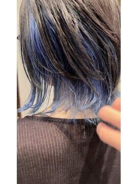 ラレイ ハラジュク(Lalei harajuku) 【ささき】インナーカラー/イヤリングカラー/ブルーカラー