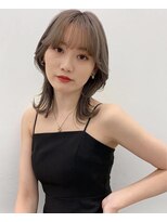 ローウェ 二子玉川(Louwe)&nbsp;ボブ/大人かわいい/フェザーバング/透け感グレージュ