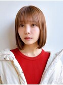 say.ボブミニボブレイヤーボブ内巻きボブミルクティーベージュ