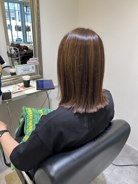 ケアアンドデザイン 今里本店(care&design fulfill) 【切りっぱなしボブ】【ショコラブラウン】20代30代40代50代