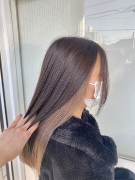 ルーストヘアー(Roost hair) インナーカラー/20代30代40代/ミルクティー/ベージュ/ロング