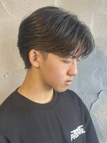 ニアウ 高崎店(Niau)&nbsp;メンズセンターパートニュアンスフェザーパーマ群馬高崎眉毛韓国