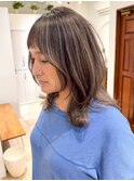 ハイライトバレイヤージュダブルカラーケアブリーチ20代30代