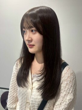 レイヤーカット/シャギー/ダークオリーブベージュ/韓国ヘア