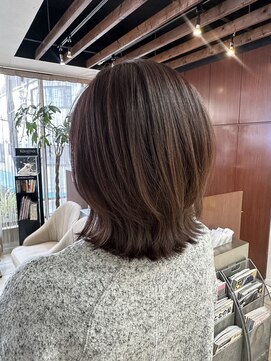 クオリス 上板橋店(QUALIS) 20代30代◎髪質改善ボブ×外ハネベージュブラウン艶髪