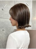 くびれボブ透明感オリーブカラーくびれヘア西葛西