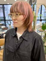 イギー(igggy) ピンク☆ブラウン☆マッシュウルフ