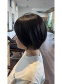 ショートヘア丸みショート大人ショートボブ