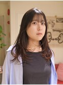 小顔効果ロングレイヤー