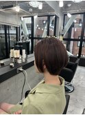 小顔ひし形 レイヤーカット 透明感カラー
