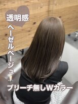 ロックス バイ マグ 松本(rocks BY MAG)&nbsp;10代20代イエベブリーチ無しダブルカラー透明感ヘーゼルベージュ