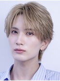 センターパートショートシースルーバング