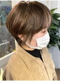 ショートに似合う前髪インナーカラー 梅ヶ丘美容院