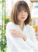 大人かわいいインナーカラー韓国風小顔ボブa上尾20代30代40代