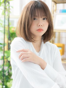 カバーヘア ブリス 上尾西口店(COVER HAIR bliss) 大人かわいいインナーカラー韓国風小顔ボブa上尾20代30代40代