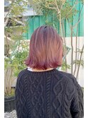 バレイヤージュ☆濃いめピンク