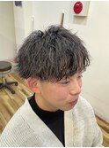 波巻きハーフアップバング