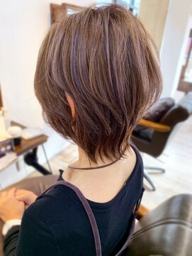 マリアバイアフロート(Maria by AFLOAT) 【添田】トップふんわり耳だしくびれ　ハイライト透明感カラー