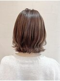 シナモンベージュ 細めハイライト