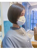 ミニボブ外ハネも◎【久保田夢美】20代30代40代ペールベージュ