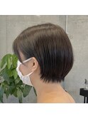 大人ショート/グレージュカラー/似合わせカット/髪質改善[登戸]