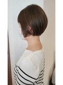 【BelleCoffret】丸みショートボブ 前下がり ブラウンベージュ