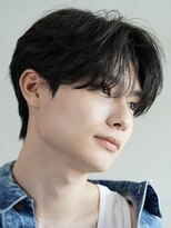 センターパートニュアンスパーマワンカールパーマ韓国コンマヘア