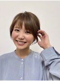 20代30代40代　ふんわり大人ショートボブレイヤースタイル