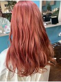 オレンジピンクヘアー