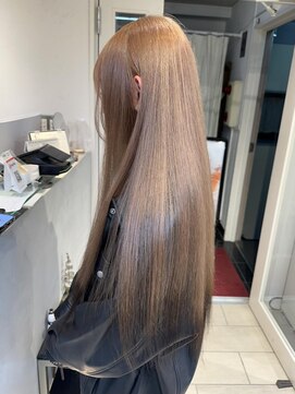 テトラ バイ ネオリーブ 横浜西口店(tetra by neolive) ケアブリーチ ミルクティベージュ エンドカラー