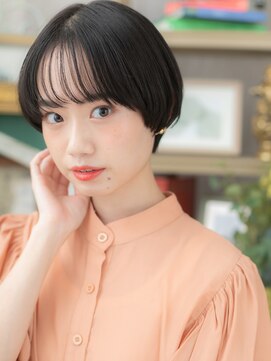 カバーヘアアンドスパ ブリス 浦和(COVER HAIR&SPA bliss) ★シースルーバング小顔補正カット黒髪丸みショート20代30代★1