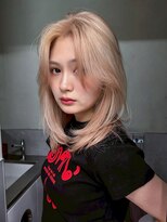 アルバム 渋谷パルコ(ALBUM) ロングブロンドミルクティーブリーチハイトーン_ba561551